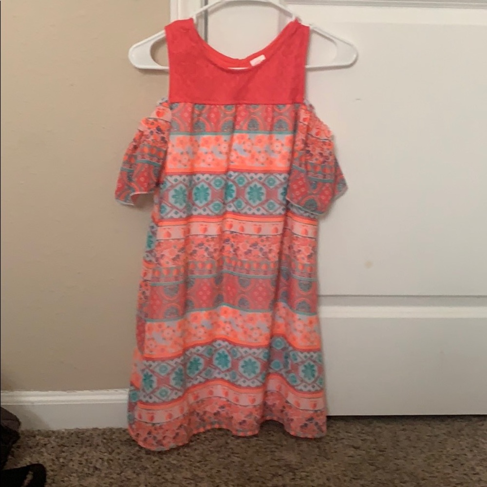 A cold shoulder dress